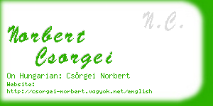 norbert csorgei business card