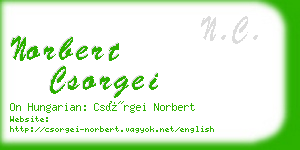 norbert csorgei business card